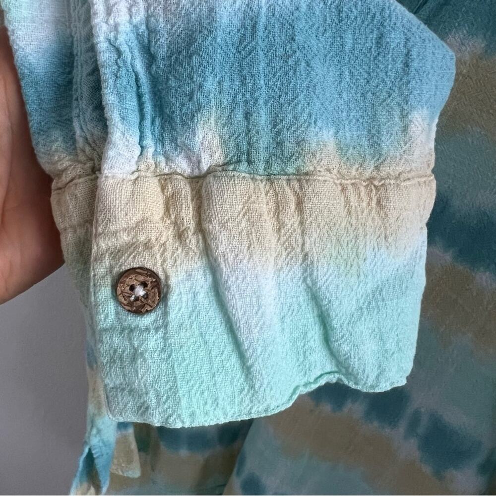Rip Curl Gauzy Ombre Tie Dye Beachy Coastal Boho Top Large - Picture 5 of 5